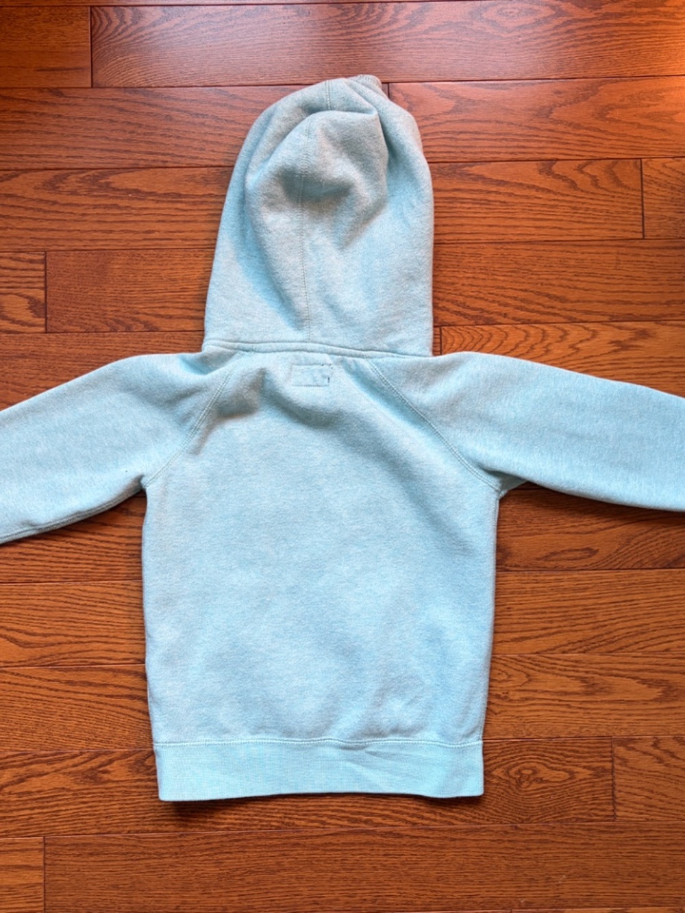 Roots Kids Metallic Shimmer Beaver Logo Hoodie - Aqua Blue / Mint - Size S (5-6) - Picture 2 of 5